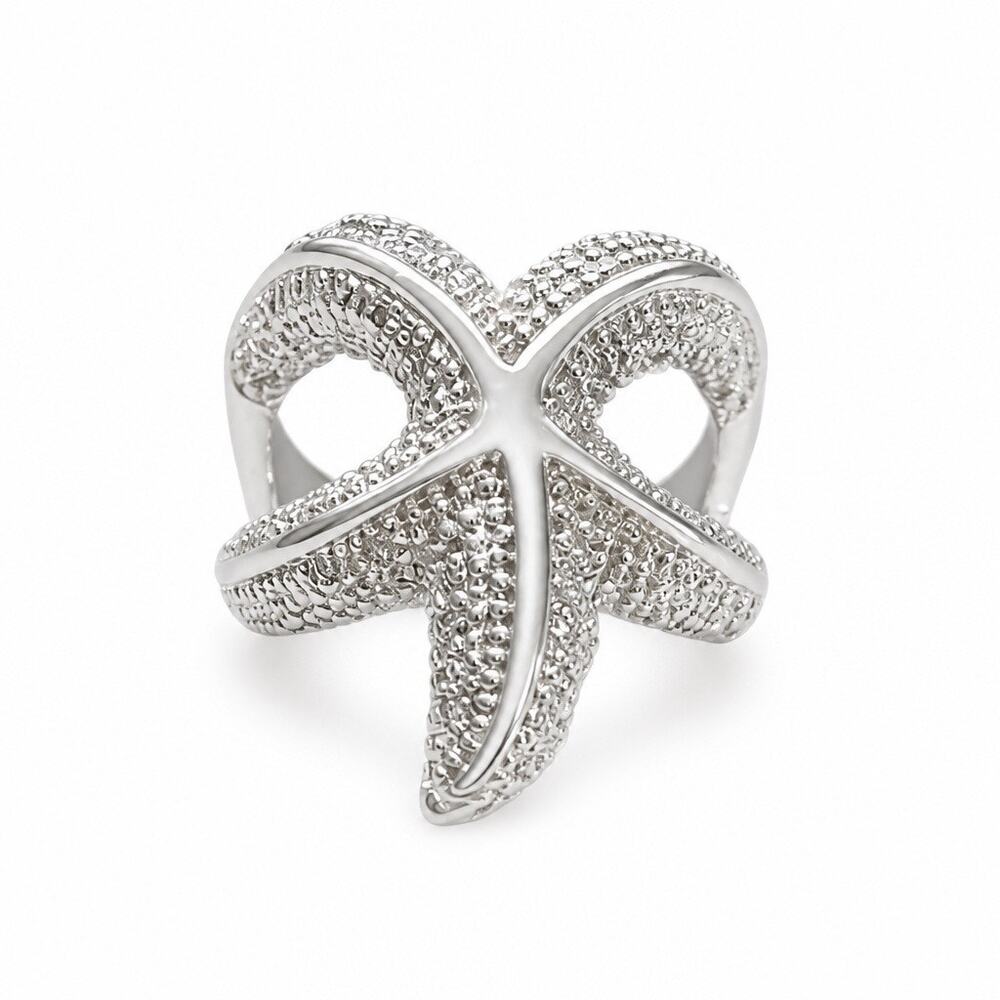 The "Ocean Whispers" Starfish Statement Ring - Sz 6.5
